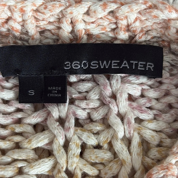 360 Sweater Celestia Cotton Chunky Knit Striped Sweater - Size Small - Picture 6 of 8